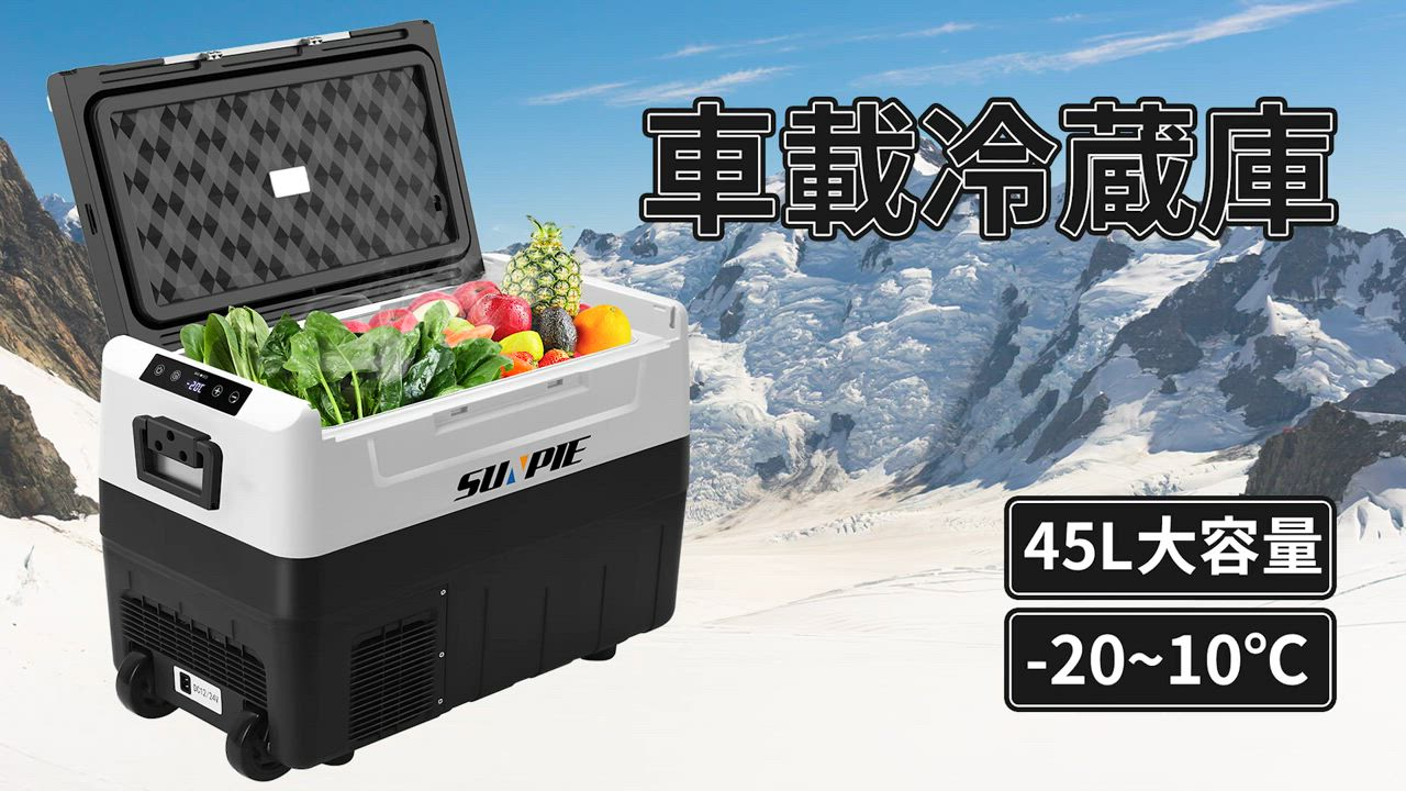 ポータブル 冷蔵庫 車載 45L 大型 冷凍庫 1年保証 -20℃〜10℃ 12V
