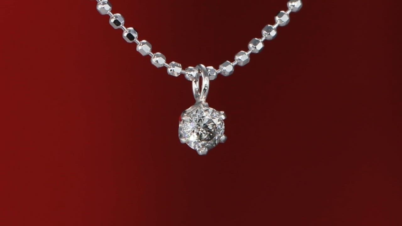Sears ネックレス レディース シルバー ダイヤモンド 0.1ct 一粒