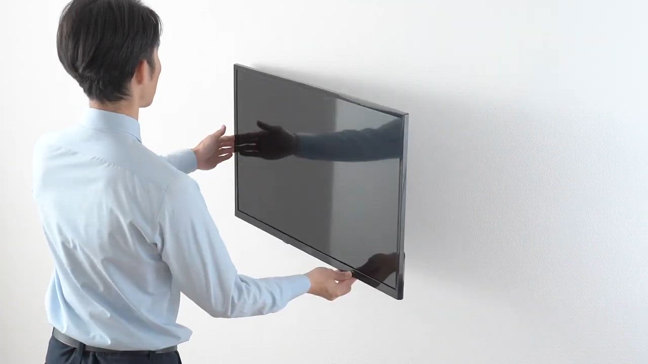 壁掛けテレビ　アーム　ブラック SANWA SUPPLY モニターアーム 43インチ対応 テレビ 壁掛け 金具