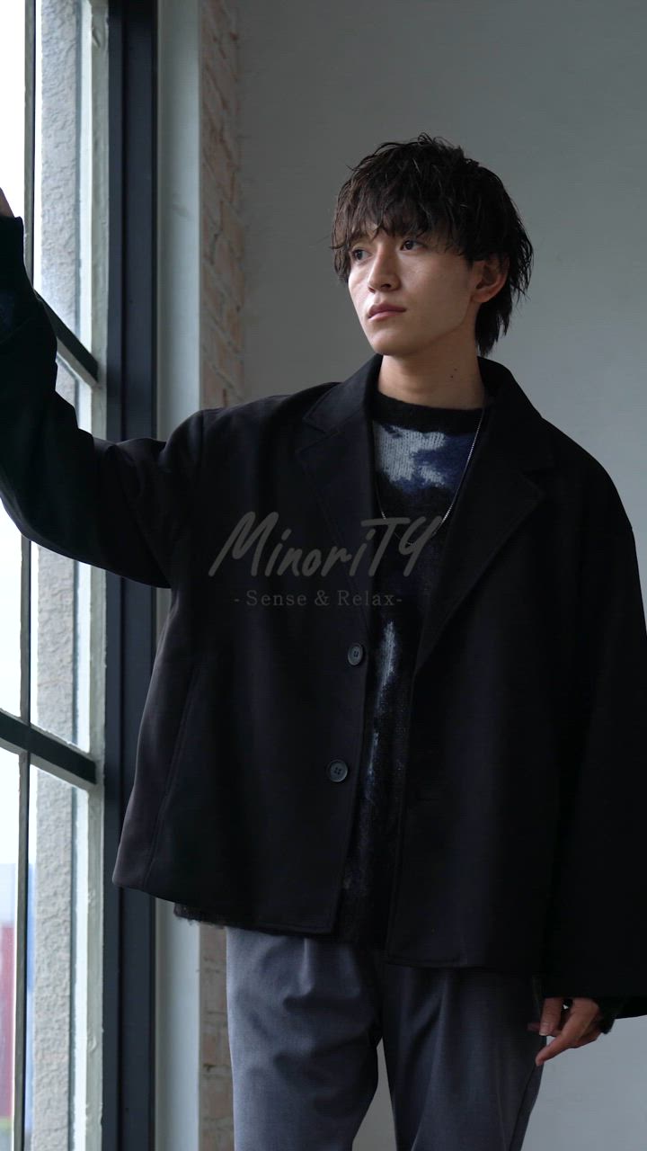 MinoriTY オーバーサイズ コート メンズ ショートコート