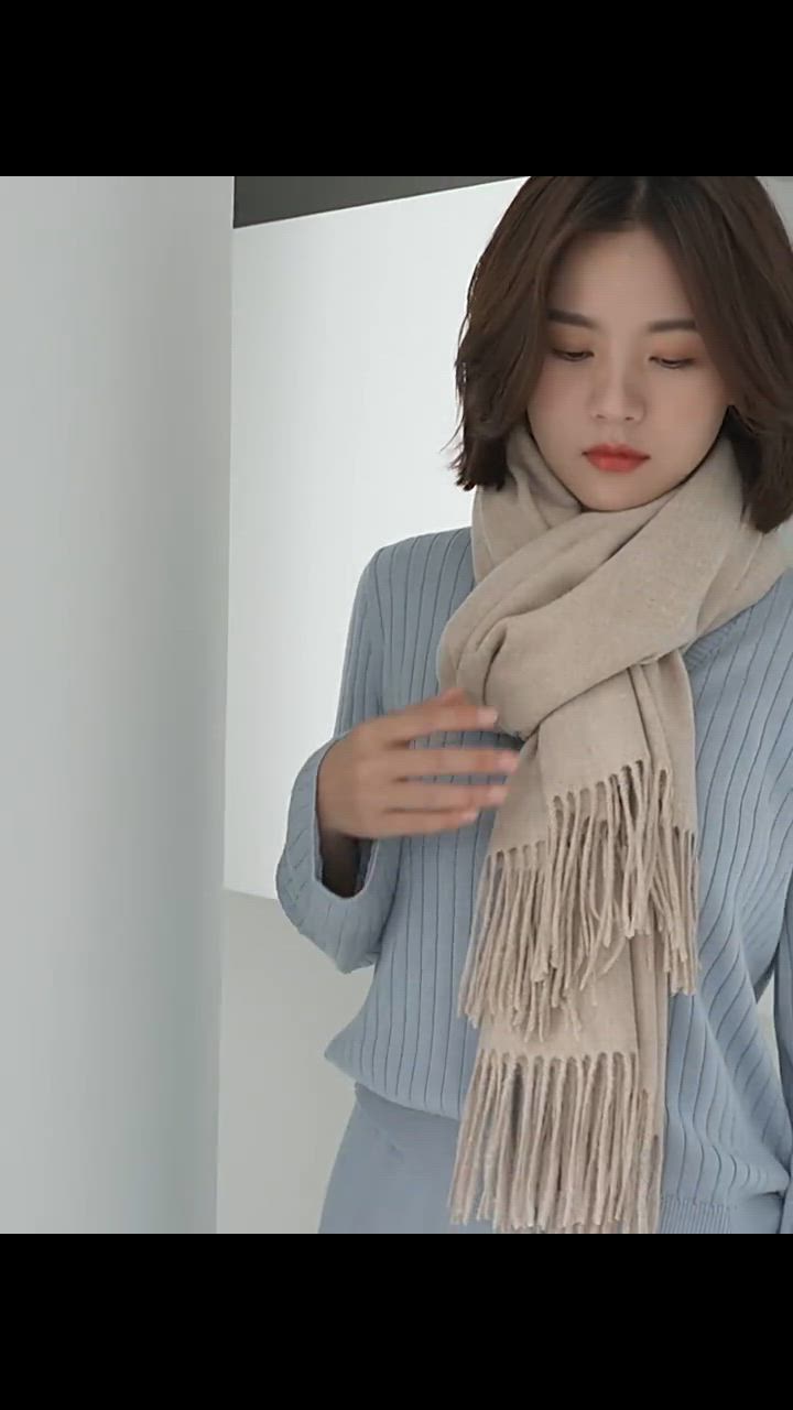 Neil Barrett グレー リブ編み マフラー大判 Neil Barrett グレー リブ編み マフラー大判