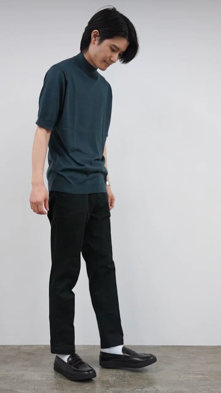 JOHN SMEDLEY（ジョンスメドレー） シーアイランドコットン 30ゲージ モックネック ニット / メンズ | JOHN SMEDLEY | 17