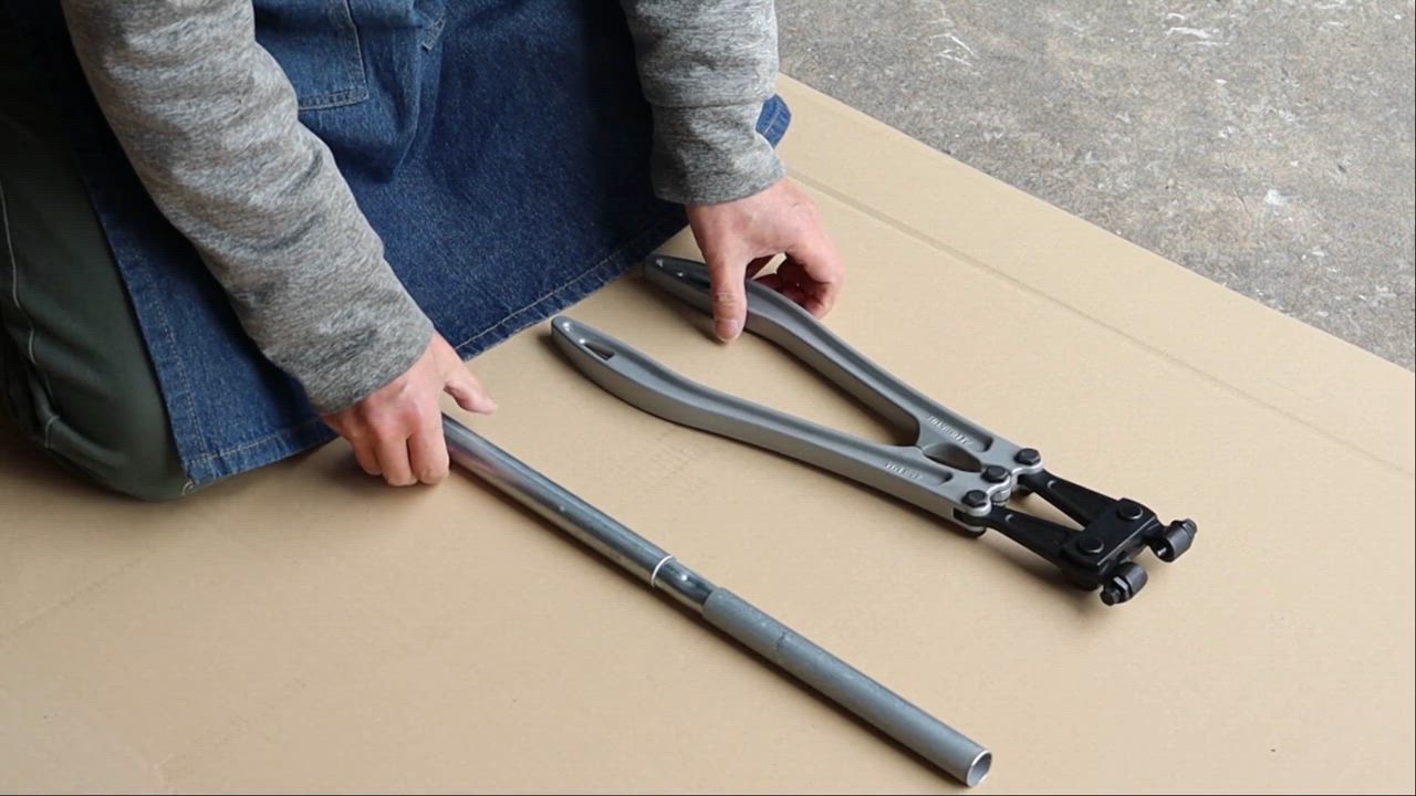パイプかしめ器 19.1〜25.4φ用 アルミ柄 450mm (株)コジマ : 七