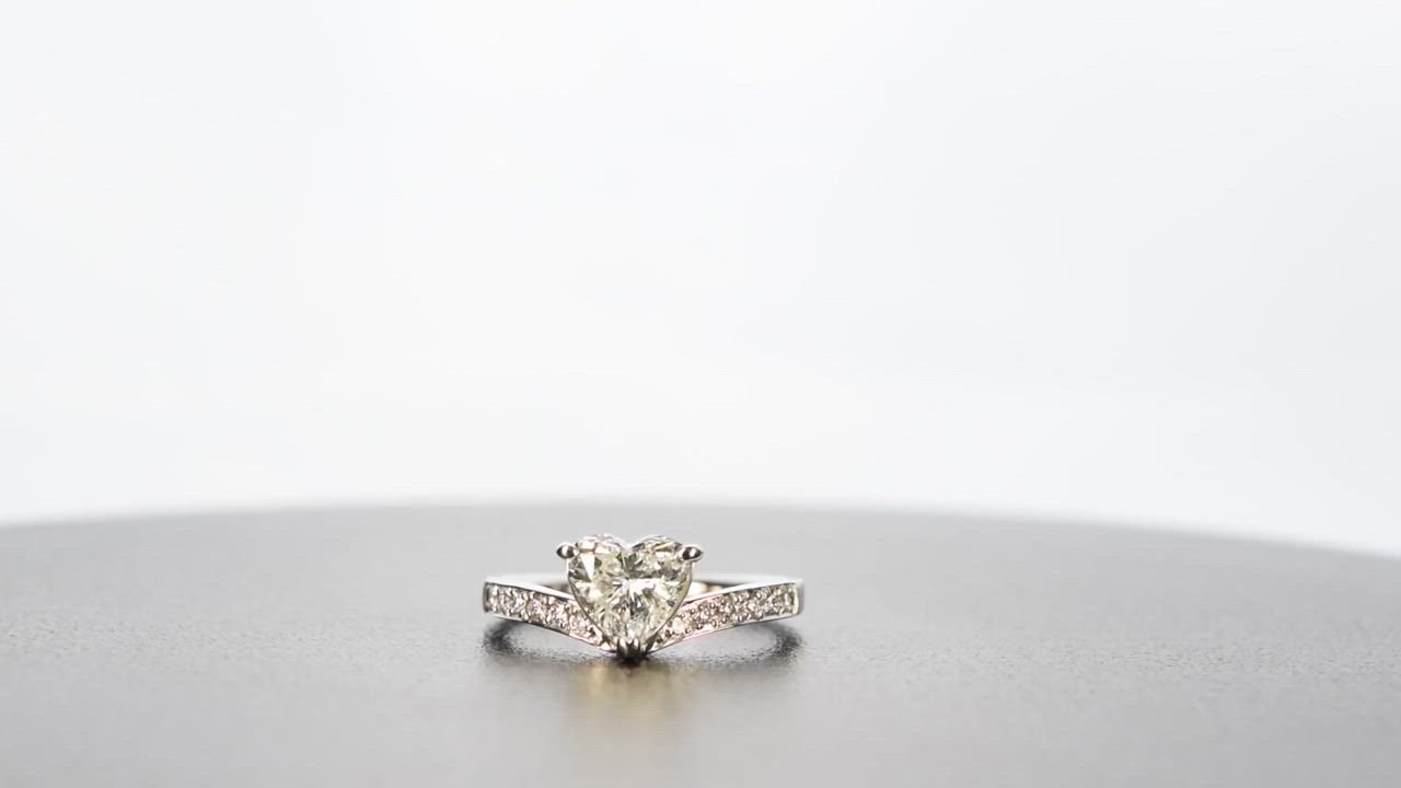 1.1ct ダイヤモンド リング プラチナ Pt900 ハートシェイプ