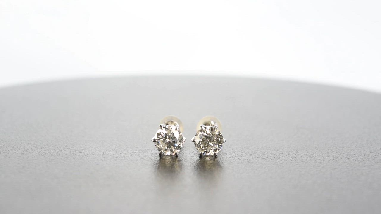 1.4カラット ダイヤモンド ピアス 0.7×0.7ct Pt900 プラチナ D
