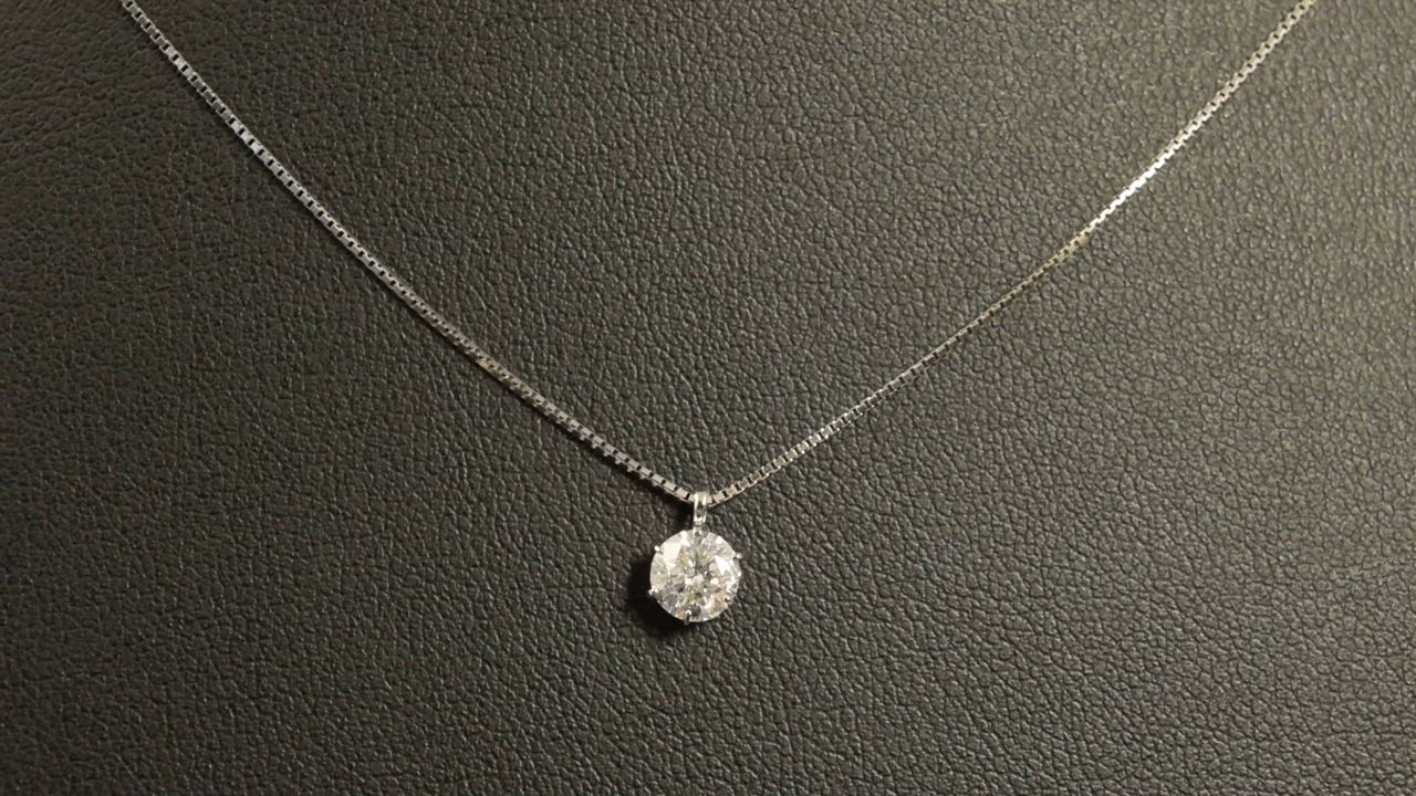 GIA　鑑定書付き　０．６ｃｔ　プラチナ　天然ダイヤモンドネックレス ダイヤモンド ネックレス 一粒 プラチナ Pt900 0.5ct 6本爪 D