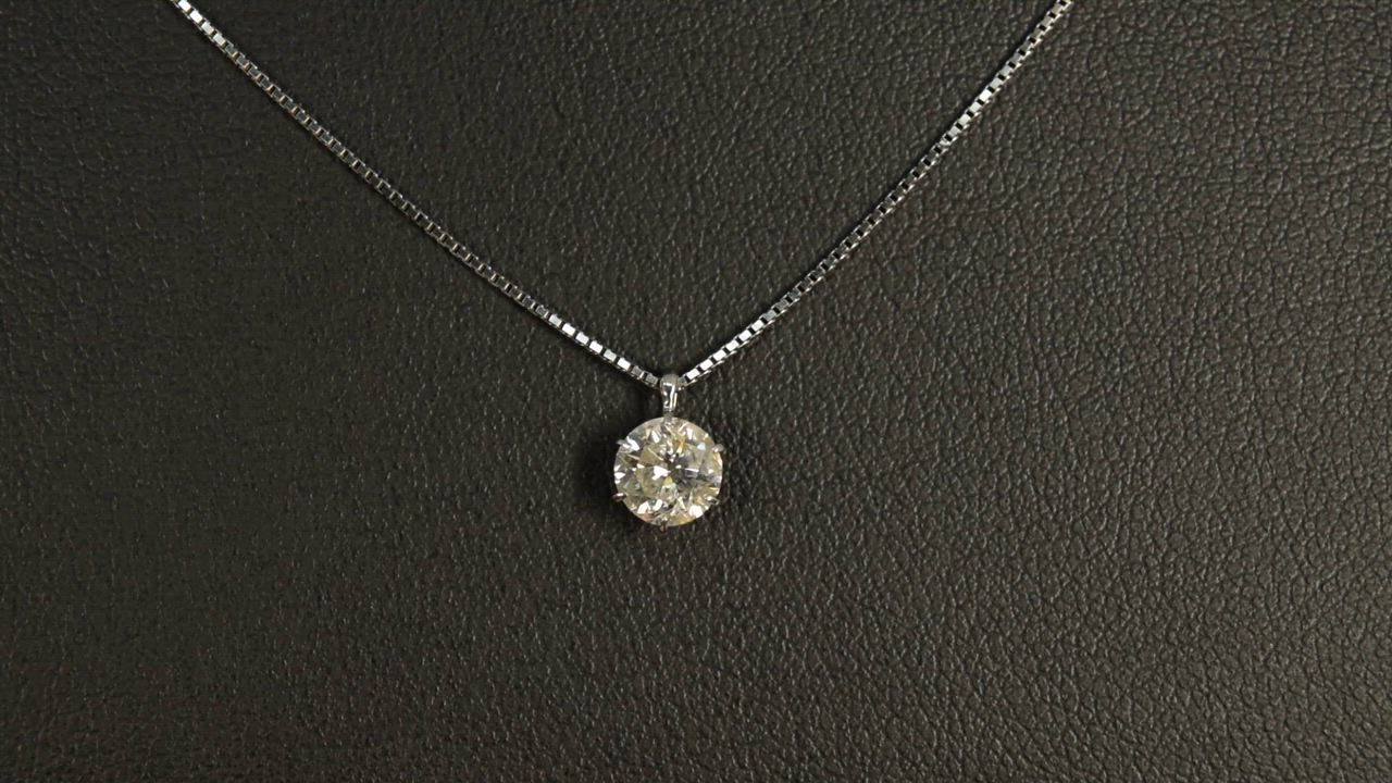 ダイヤモンド ネックレス 一粒 0.7ct 6本爪 プラチナ Pt900