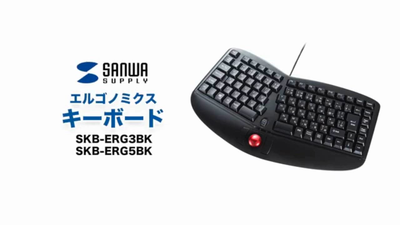 SANWA SUPPLY エルゴノミクスキーボード トラックボール付 USB