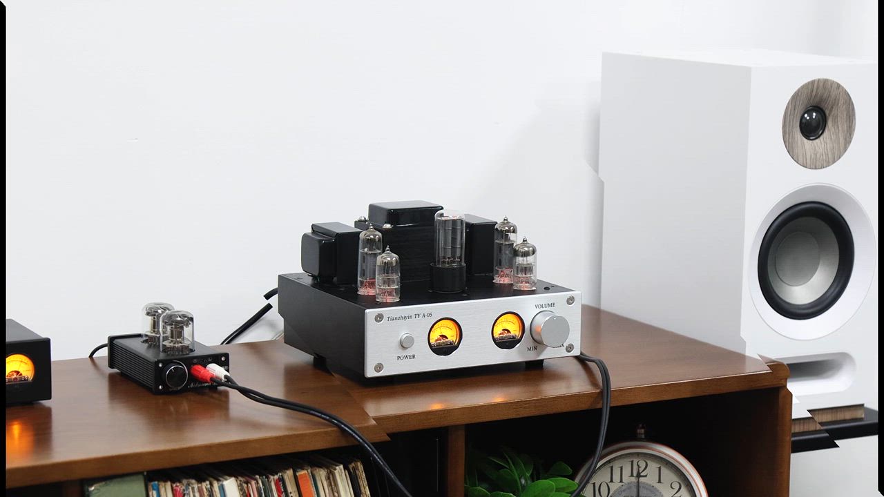 ミニ・オディオ・セット[真空管アンプ+スピーカー+フォノ・プリアンプ] &おまけ Amazon | Nobsoud Douk Audio T4 PRO Mini 5654 真空管 フォノ