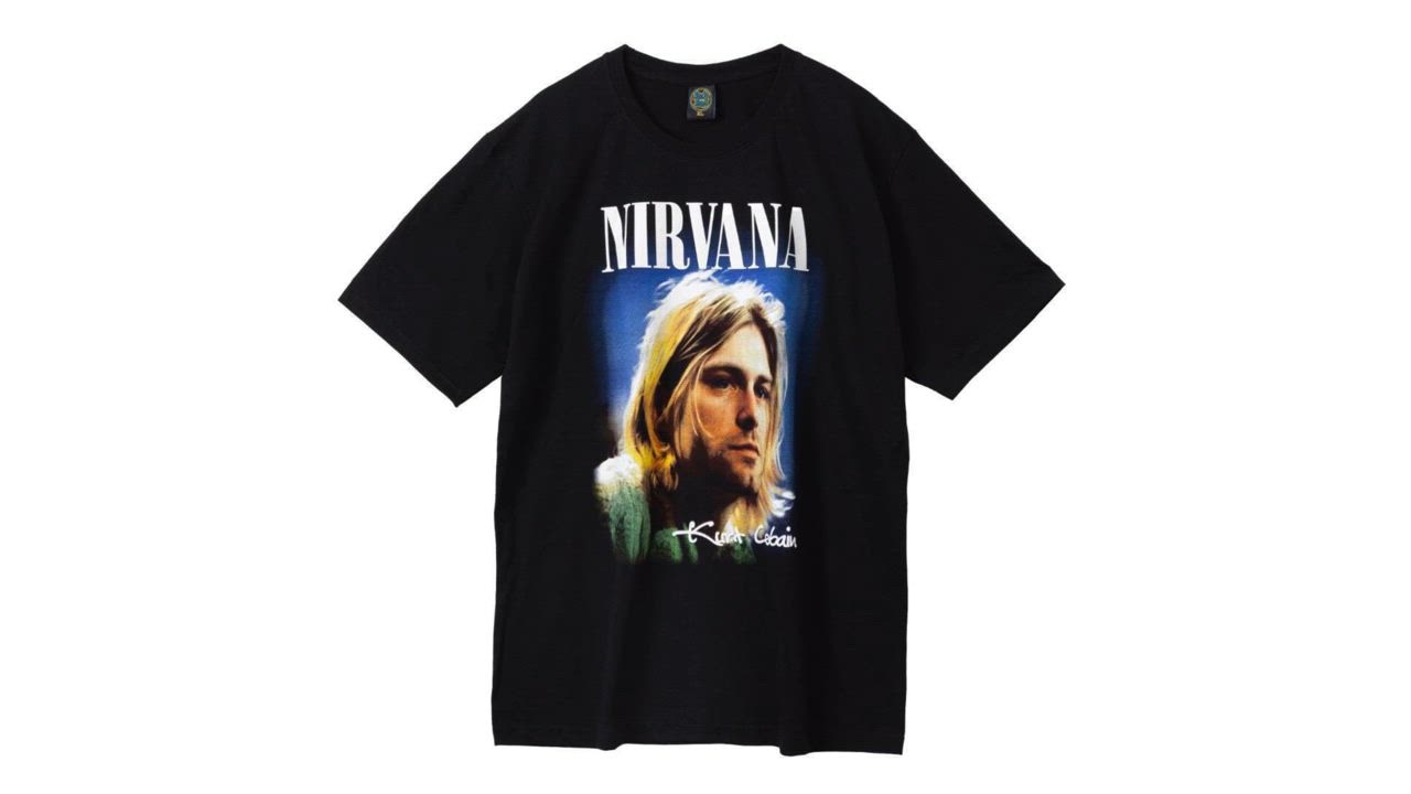 NIRVANA ニルヴァーナ カードコバーン レアプリントTシャツ 新品 NIRVANA ニルヴァーナ カート・コバーン バンドTシャツ