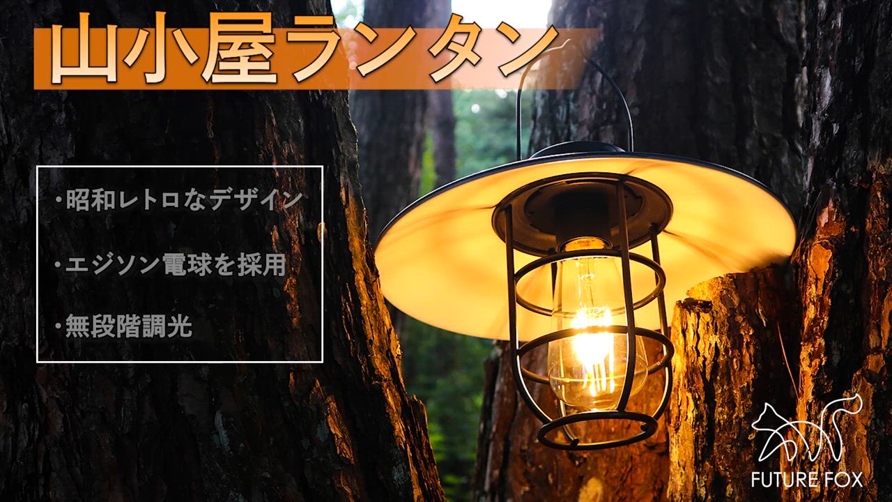 FUTURE FOX 山小屋ランタン LEDランタン エジソン電球 LED