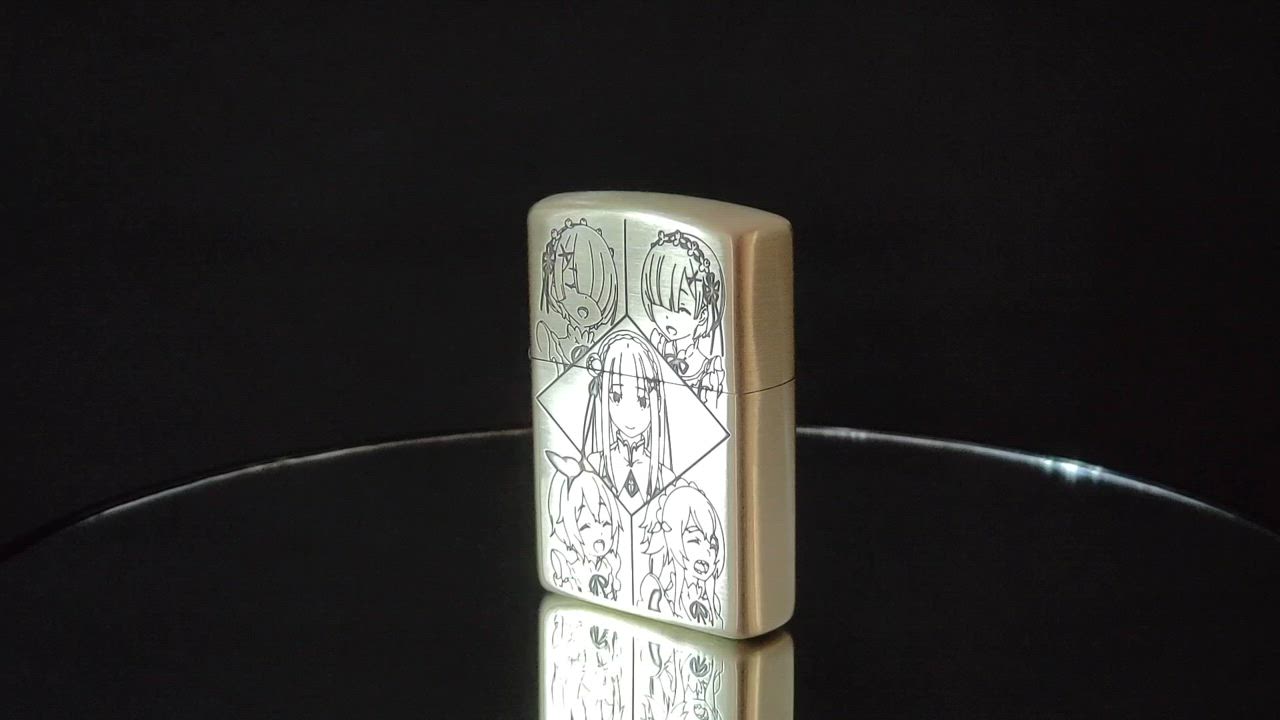 ZIPPO Re ゼロから始める異世界生活 リゼロ エミリア　ジッポー　両面彫刻 ZIPPO Re:ゼロから始める異世界生活 エミリア withメイド ジッポ