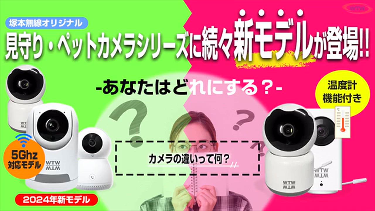 【みてるちゃん2 5Plus】防犯カメラ ワイヤレス 業務用 自動 追跡 追尾 ペットカメラ 屋内 ベビー 見守り スマホ ネットワーク 5GHz | WTW 塚本無線 | 19