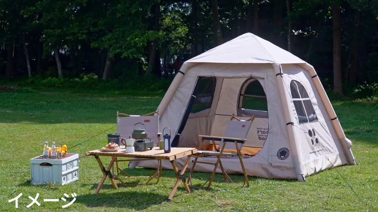 自動膨張式】2ルーム＆タープ付きエアテント｜5〜6人用 Amazon.co.jp: Fengzel Outdoor ハウス形 インフレータブル