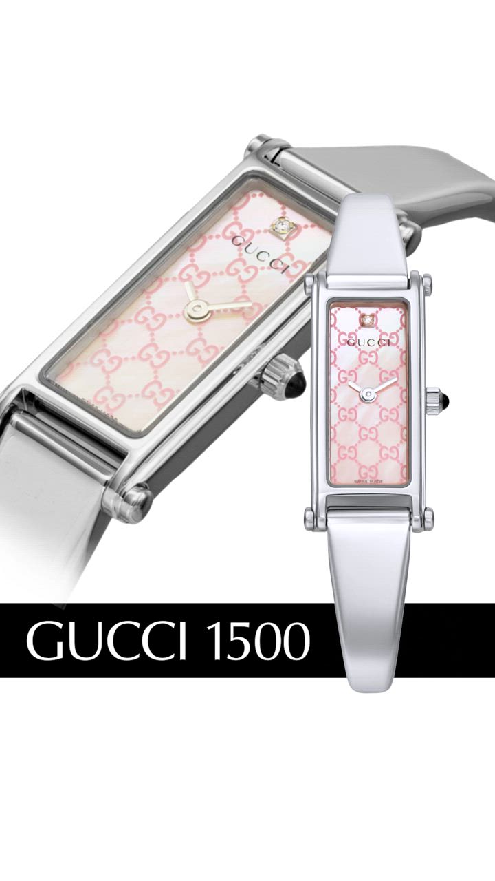 GUCCI グッチ レディース 時計 1500 クォーツ ピンクパール