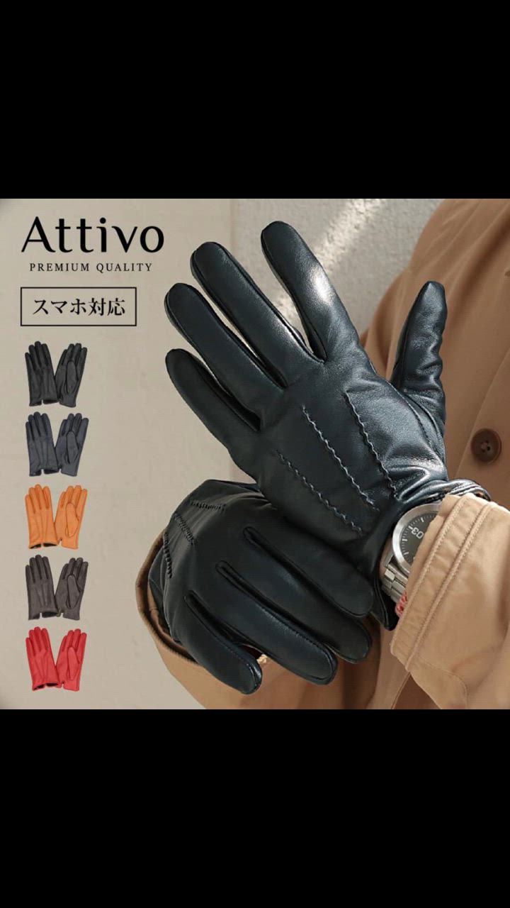 【新品・未使用】本革手袋 イタリア現地購入 ブラック thumbnail.jpg