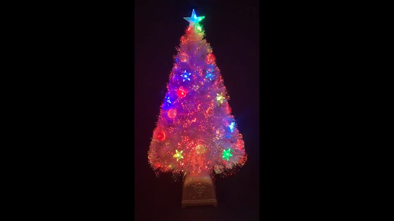 クリスマスツリー ファイバーツリー 卓上 60cm 光ファイバー led