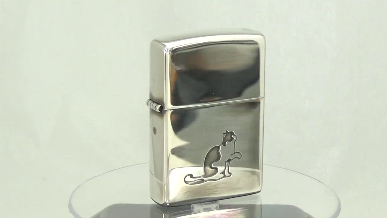 ZIPOOライター ZIPPO キャットポー SV 80042 猫 肉球 ポーズ かわいい 銀イブシ