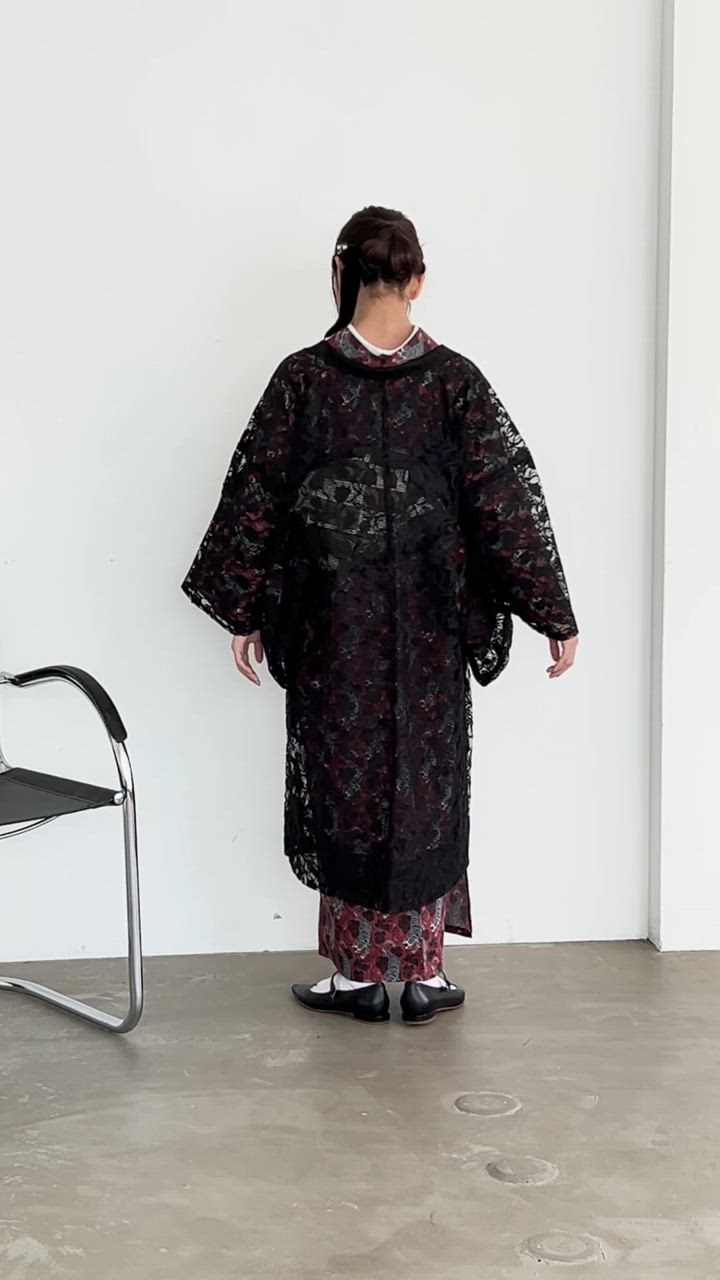 juana de arco 羽織り（黒/ニャンドゥティ）