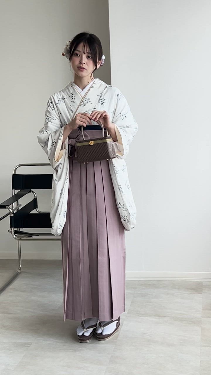 袴 二尺袖 大学 卒業式 utatane 淡色袴 帯付き 袴 レンタル 卒業式 2尺袖着物 17点セット utatane 大人・綺麗系