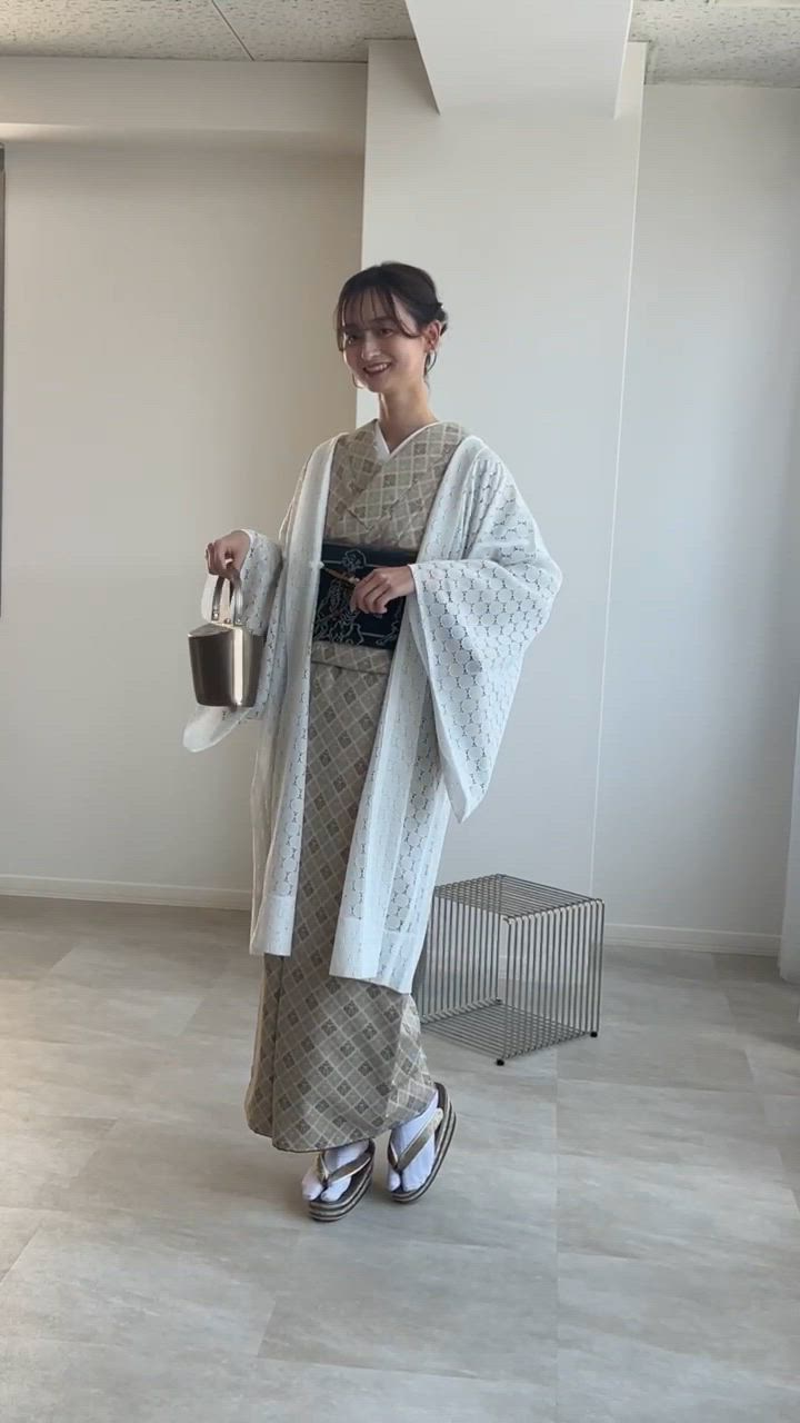 美品⁂センソユニコ⁂ロングジレ　薄手羽織り 総柄　ボタニカル　透け感あり　L 美品⁂センソユニコ⁂ロングジレ 薄手羽織り 総柄 ボタニカル 透け