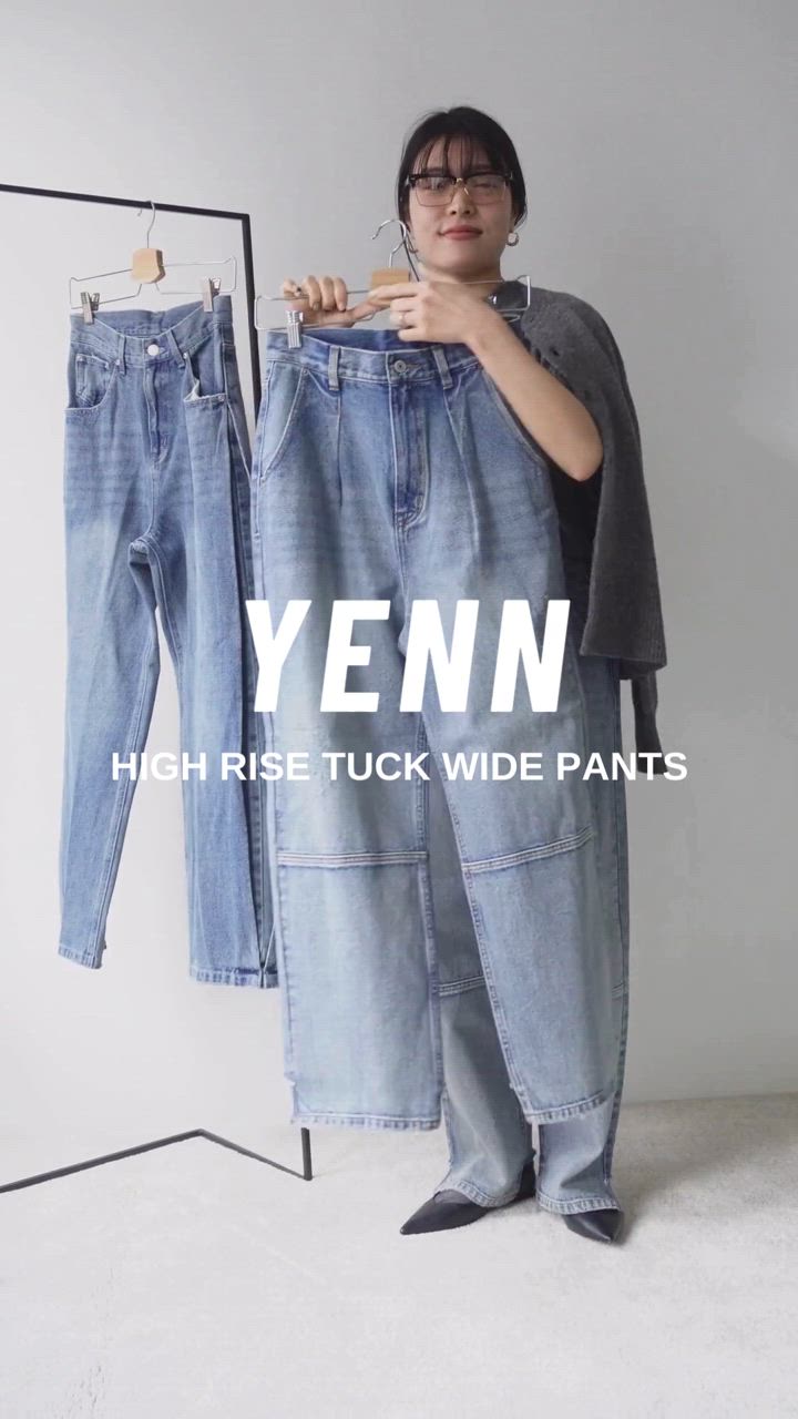 新品 イエン YENN HIGH RISE TUCK WIDE PANTS 38 楽天市場】YENN（イェン） ハイライズ タックワイドパンツ