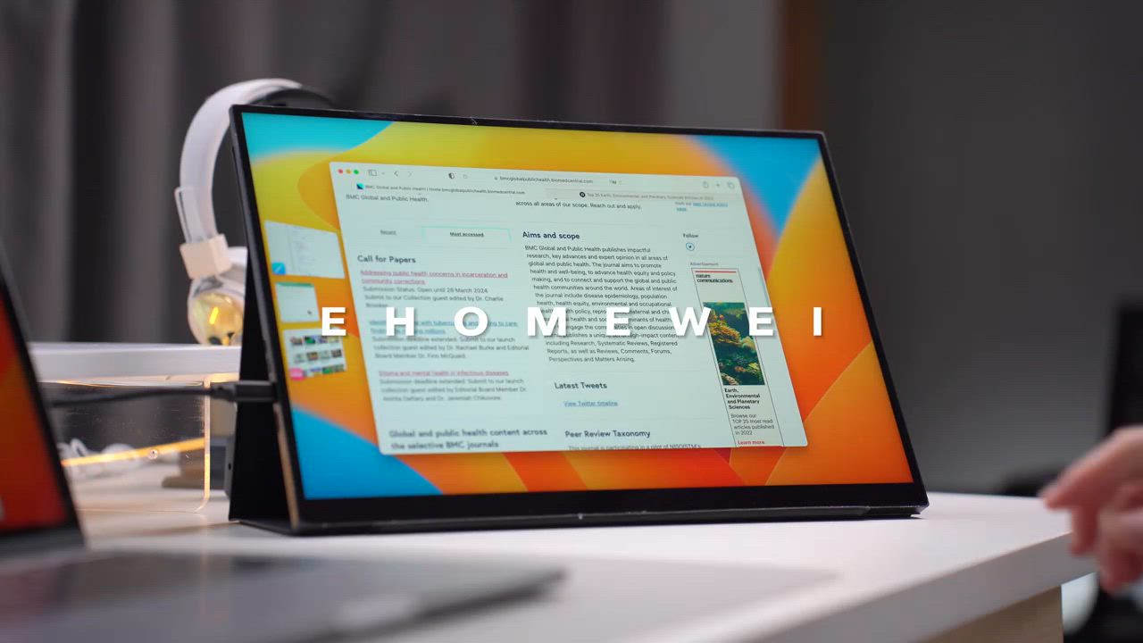 EHOMEWEI モバイルモニター SP-160TW 16インチ 144Hz 2.5K QHD