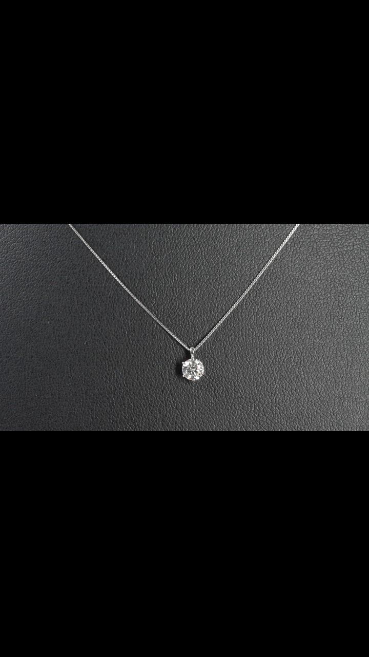 ダイヤモンド ネックレス 一粒 0.3ct 6本爪 プラチナ Pt900 H