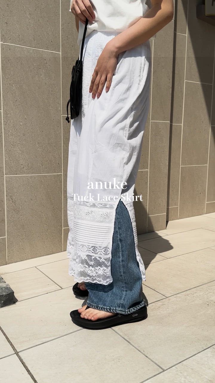 anuke アンヌーク 2025SpringSummer ボトムス Tuck Lace Skirt