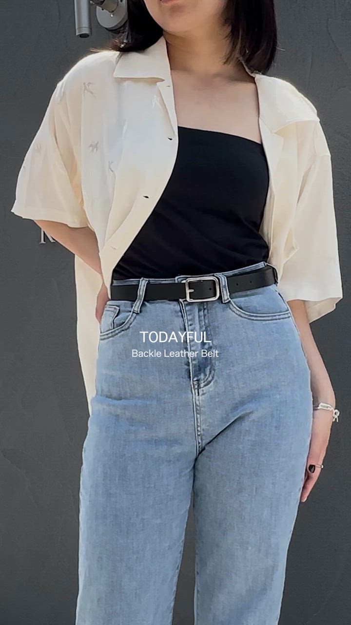 TODAYFUL 2024winter トゥデイフル Backle Leather Belt