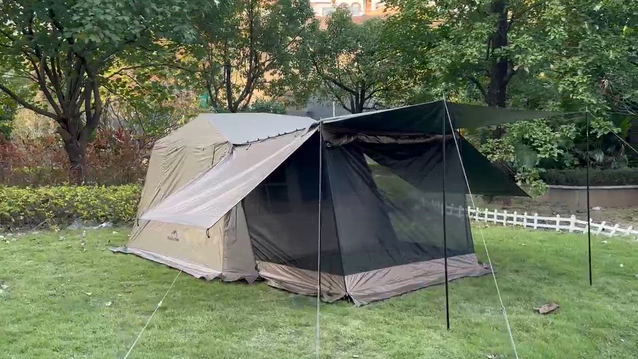 シート付 village 6.0 Naturehike ワンタッチテント 前幕付 新作】 Naturehike Village6.0 Plus ワンタッチテント Ti black