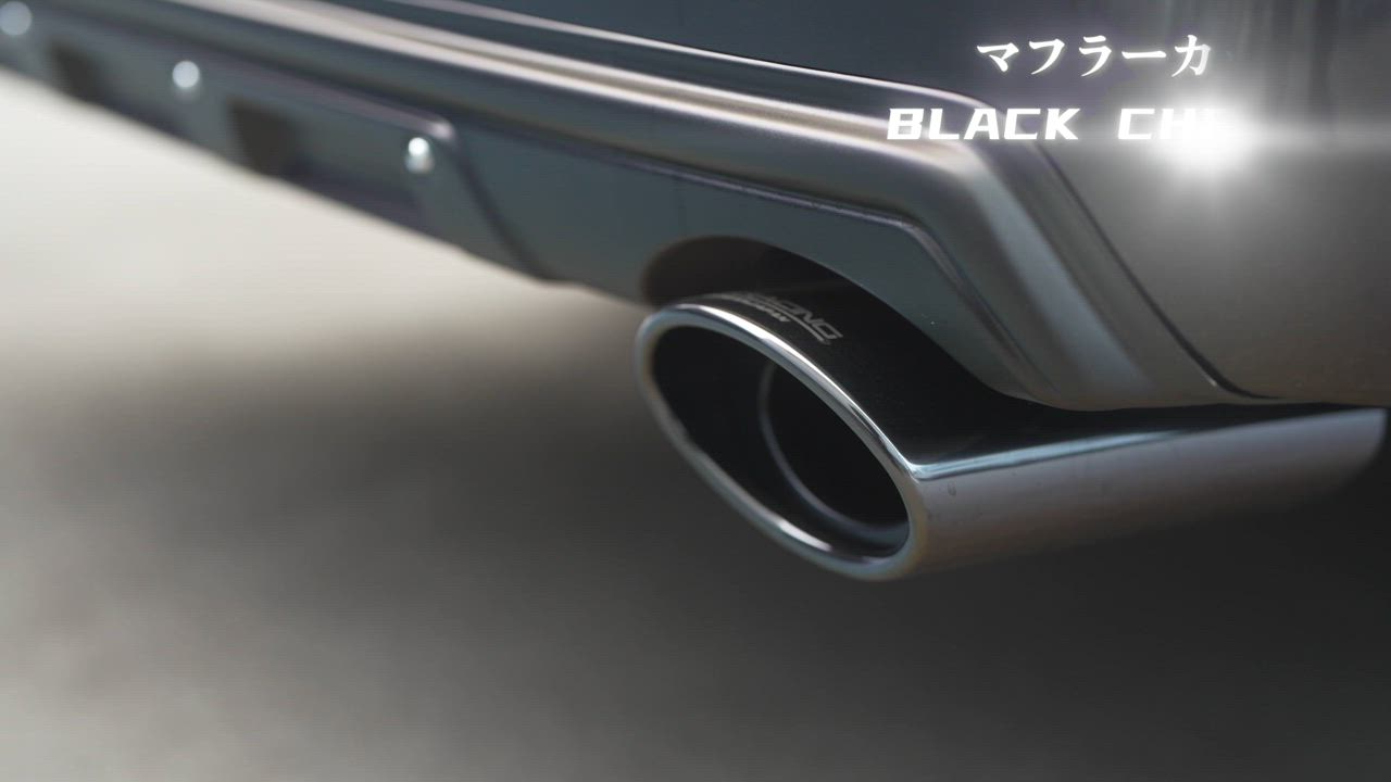 ハイエース マフラーカッター ブラッククローム 1型〜8型全