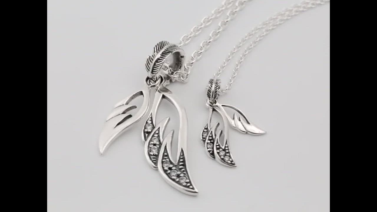 Binich シルバー925 ペアネックレス フェザーネックレス ペア