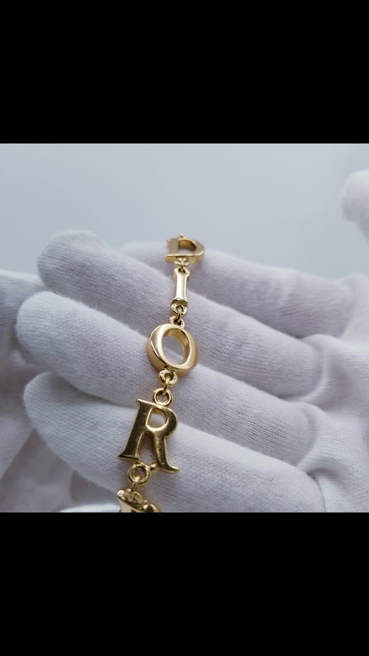 美品★Dior ブレスレット 喜平 極太 トロッター 金 加工なし メッキ剥げ・錆び・再メッキ Christian Diorディオール DANSEUSE