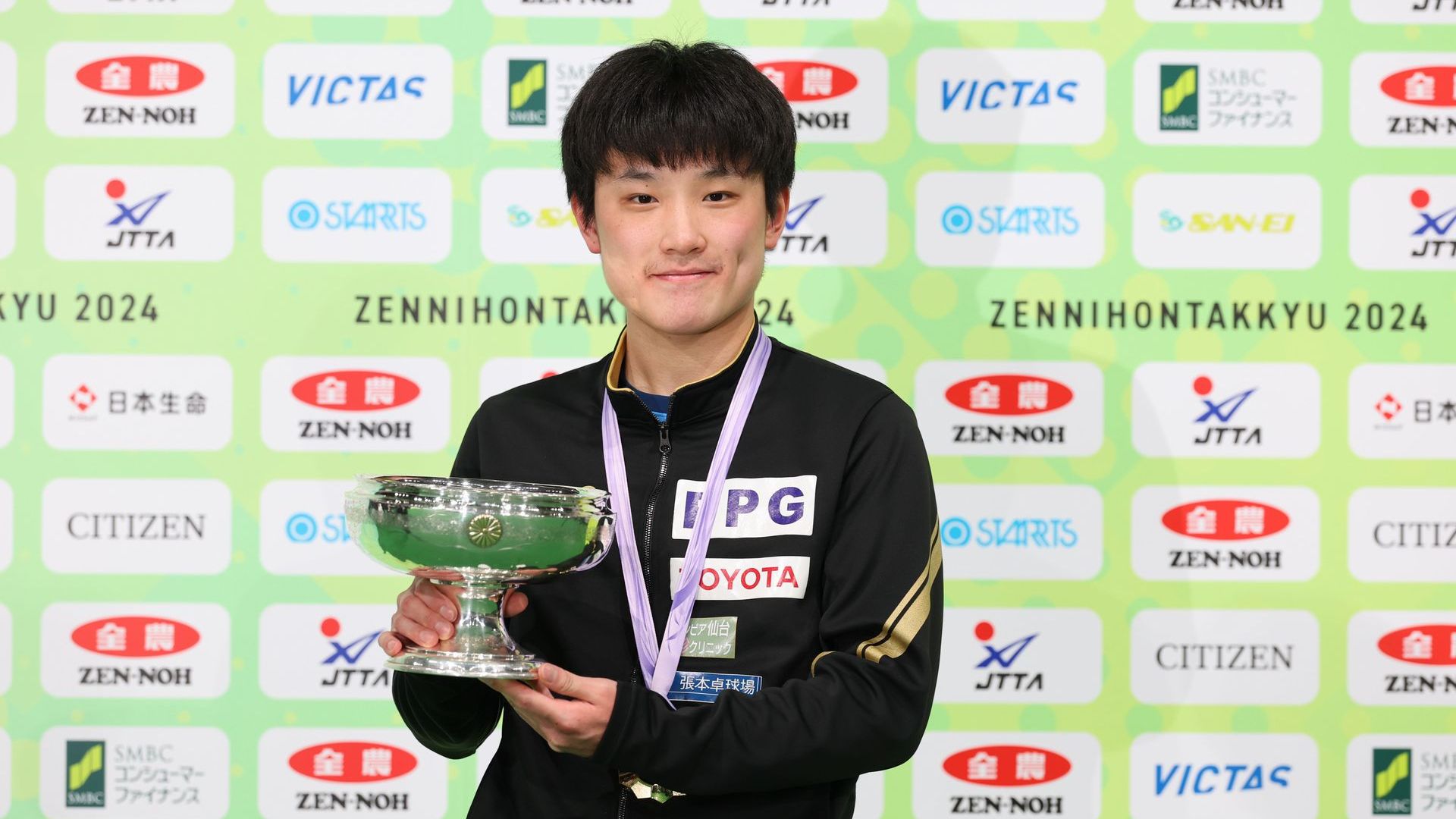 【全日本卓球】男子シングルス優勝・張本智和からファンにメッセージ、「オリンピックに向けて突き進みます！」