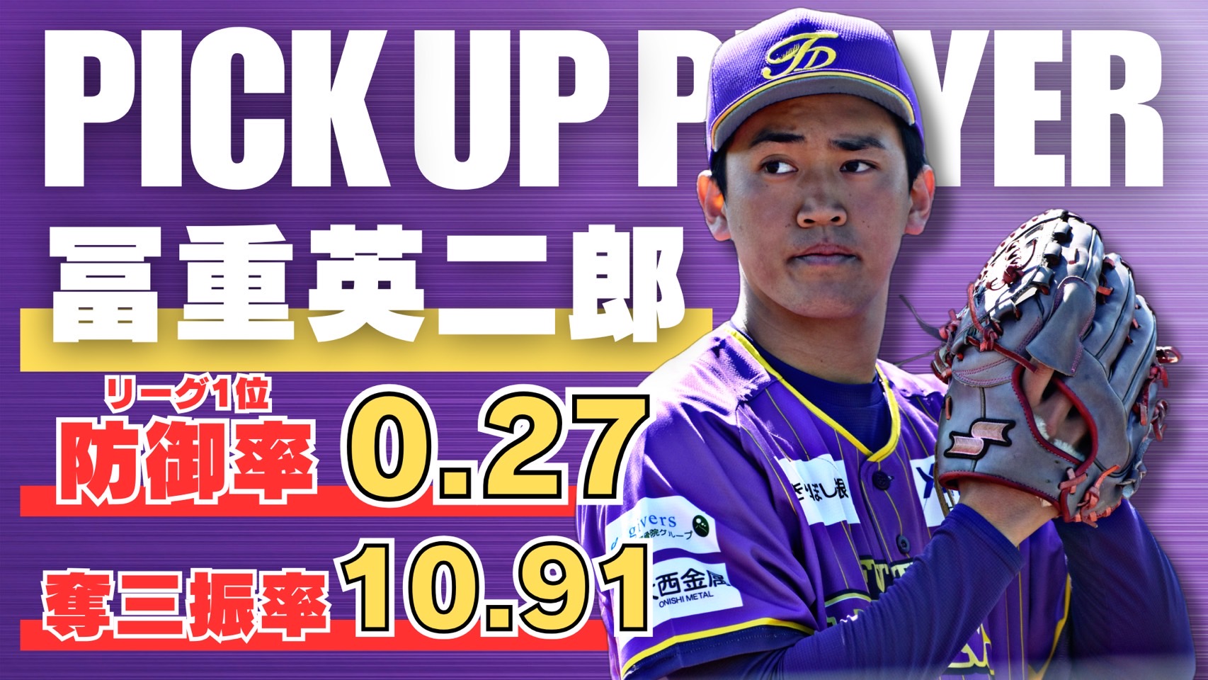 【防御率1位】冨重英二郎選手【神奈川フューチャードリームス】