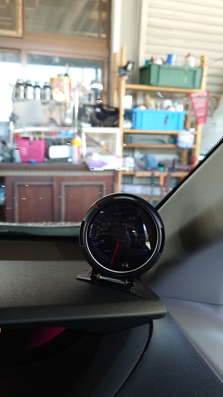 ブースト計 60Φ デポレーシング WA アンバーレッド/ホワイトLED ブラックフェイス １年保証 ブースト計 メーター ブーストメーター 過給圧計 60 日本製