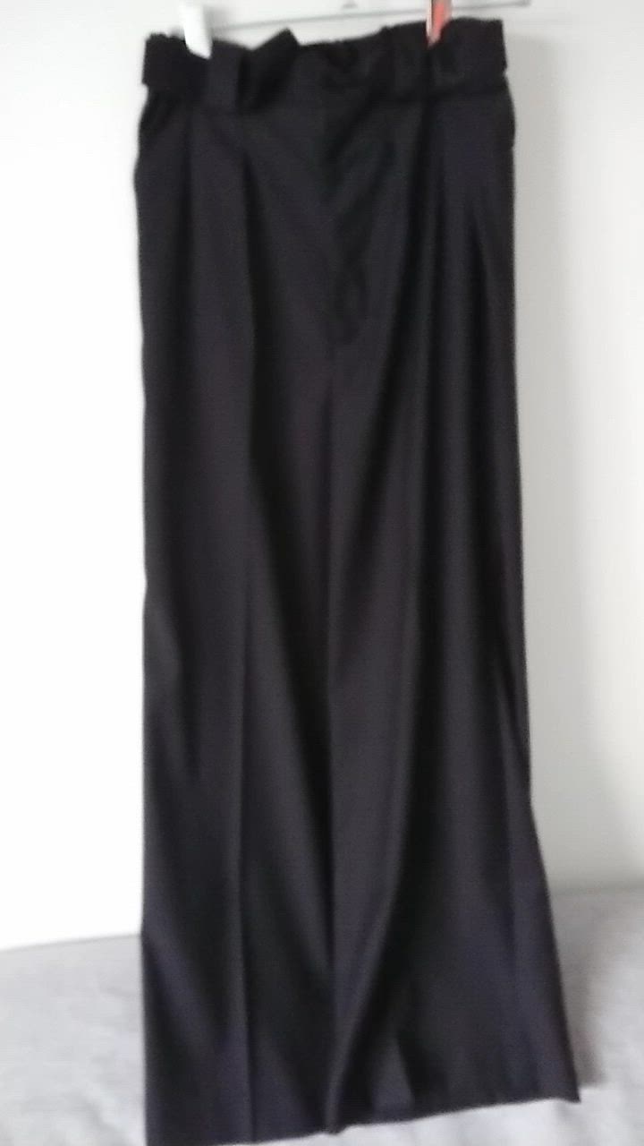 SINSS スラックス Center press two tuck wide straight slacks