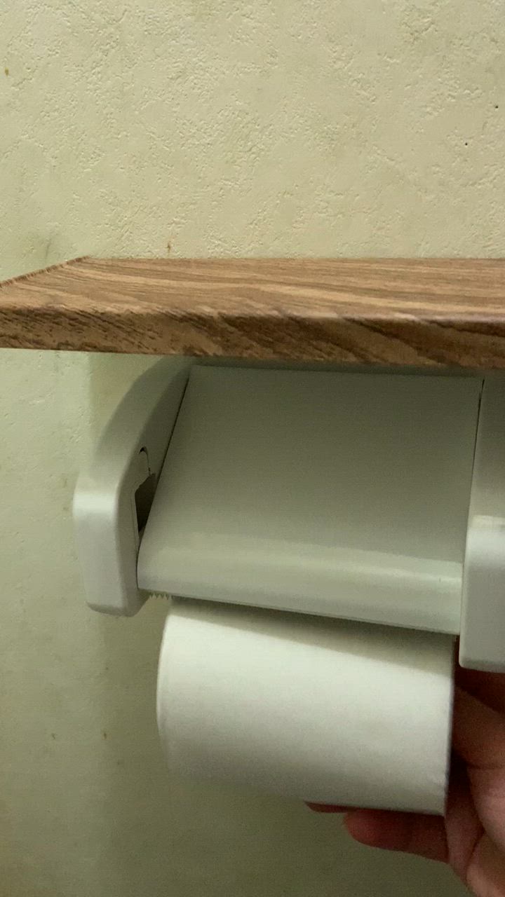 オカ トイレットペーパーホルダー diy 片手で紙をカット