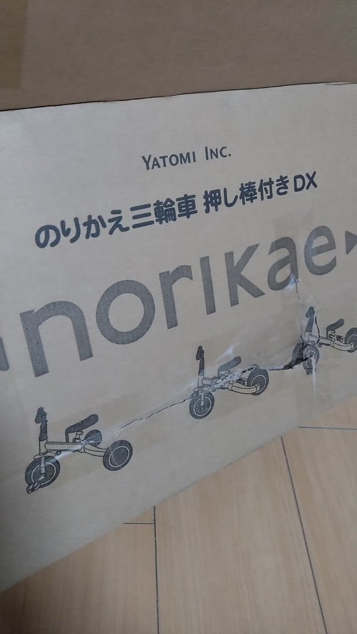 のりかえ三輪車【DX】 押し棒付き 布ベルト付き 背もたれ付き