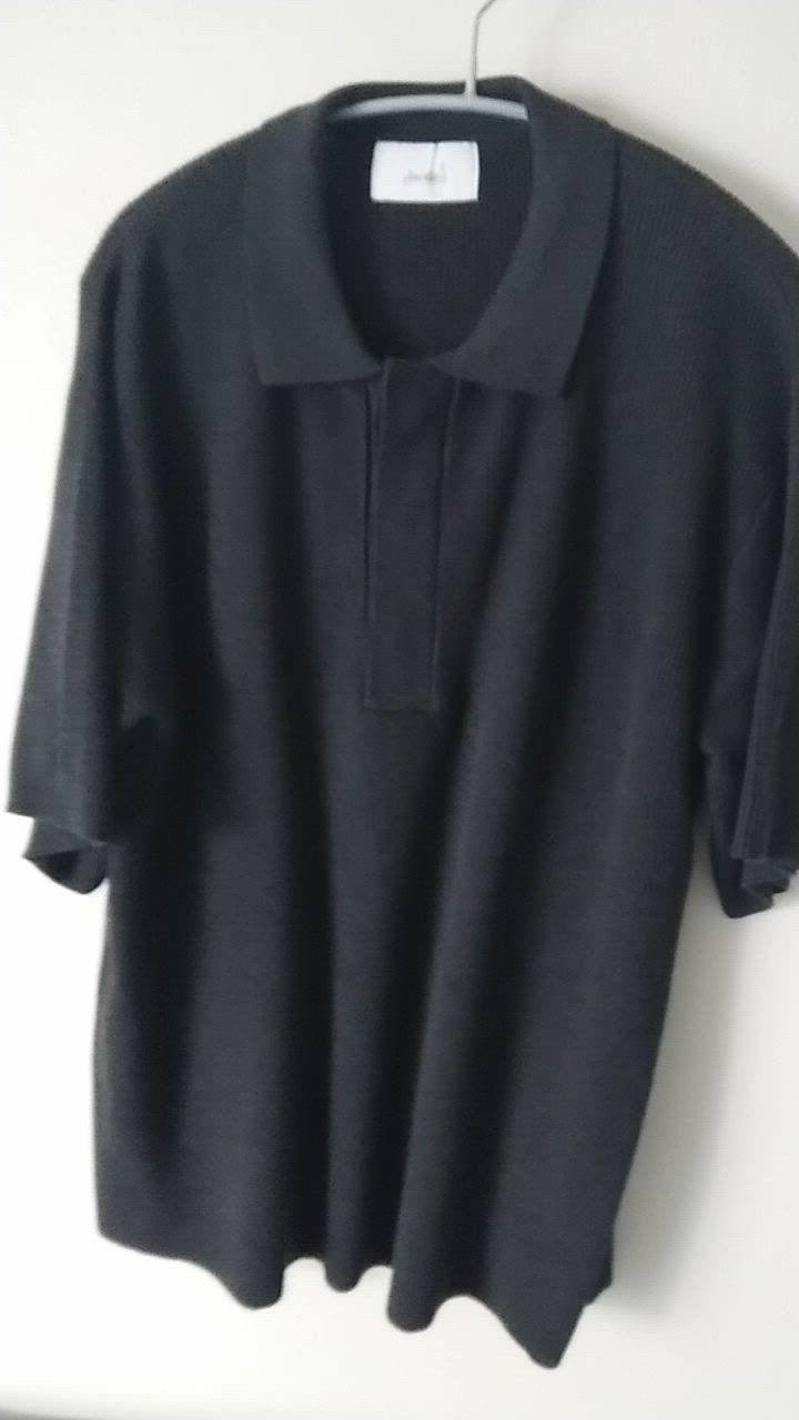soerte ポロシャツ Loose knit polo shirt /ルーズニット