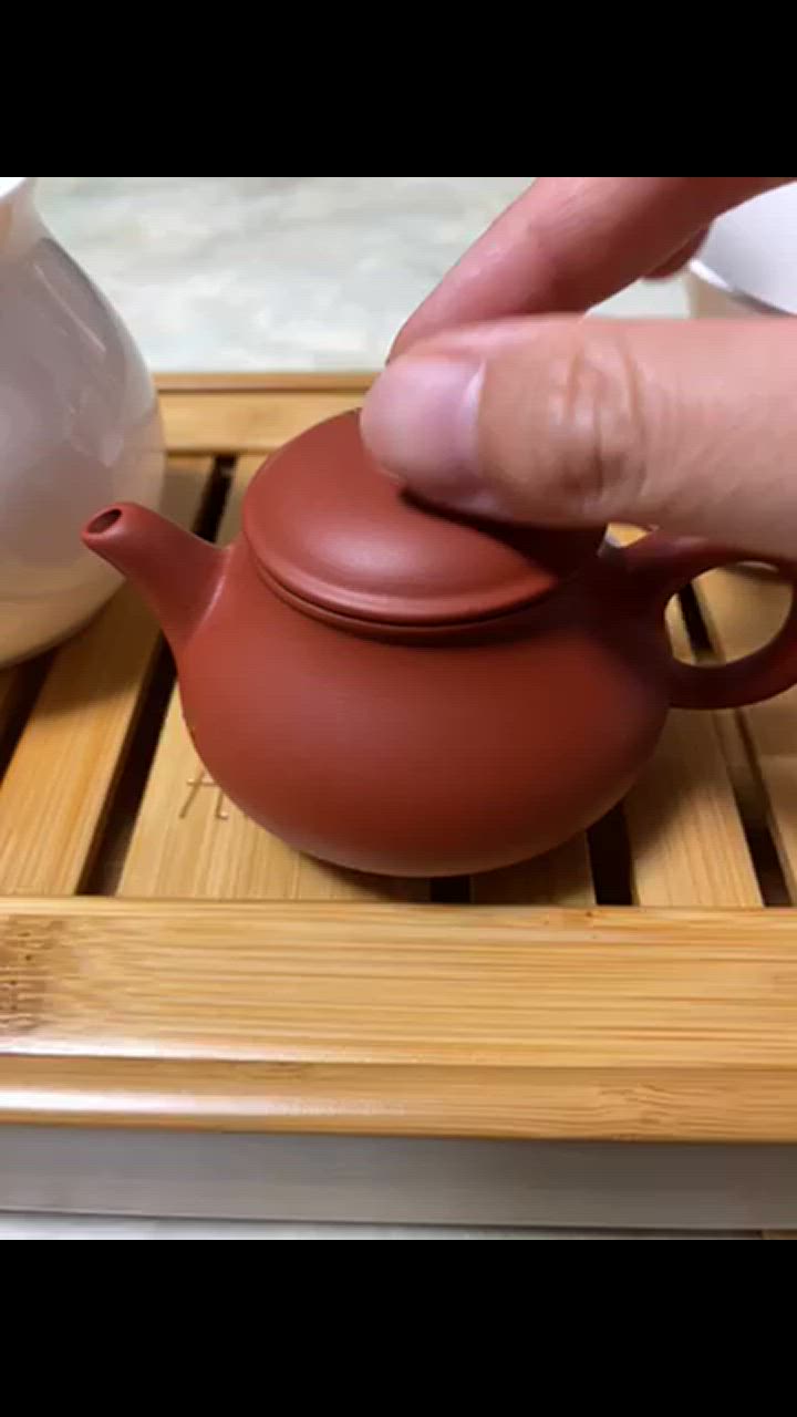 中国茶器・潘壺(赤茶) 90ml 紫砂風 広東潮州 茶壺 急須 : 天香 中国茶器・潘壺(赤茶) 90ml 紫砂風 広東潮州 茶壺 急須 : 天香