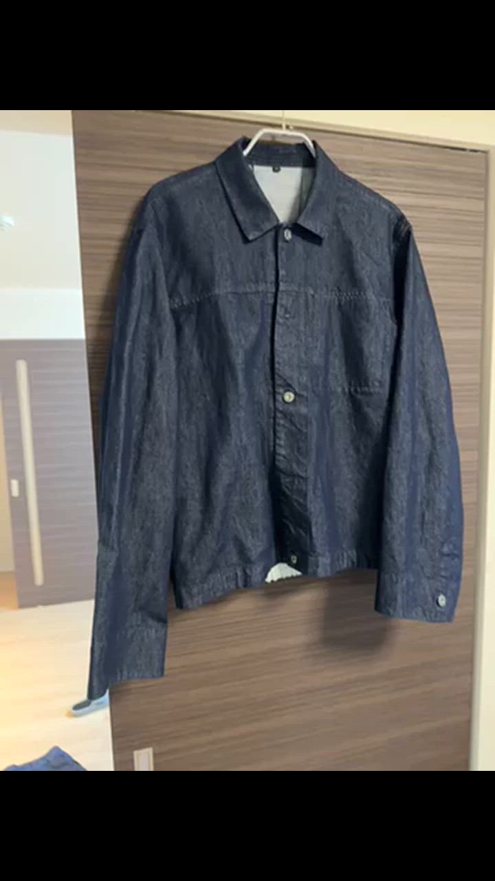 無印良品 デニムジャケット gジャン 紳士 和紙混デニム