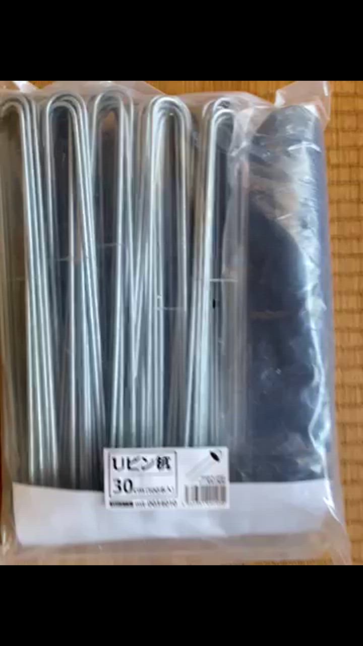 MINATOWORKS 極太3.5mm Uピン杭+黒丸付き 30cm 100本セット MINATOWORKS 極太3.5mm Uピン杭+黒丸付き 30cm 100本セット