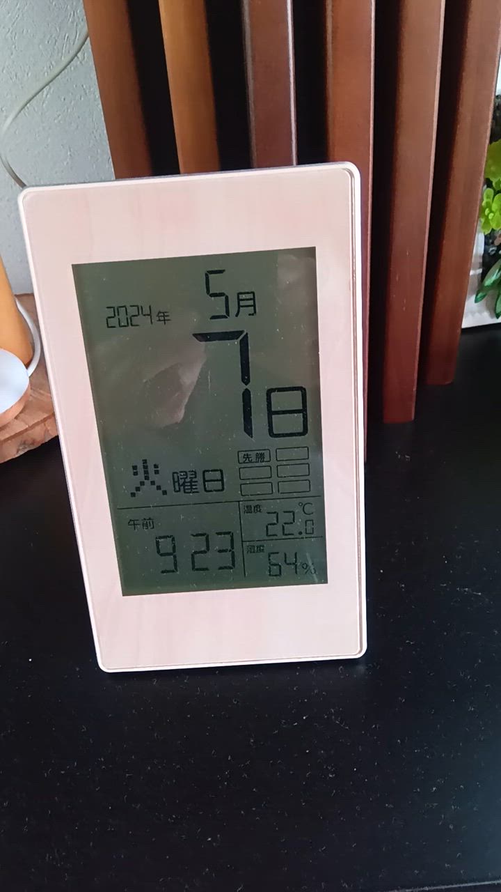 新品　未使用　温度湿度カレンダー六曜表示電波掛け時計　定価¥19,800- 電波時計 壁掛け時計 日めくり 置き時計 カレンダー デジタル