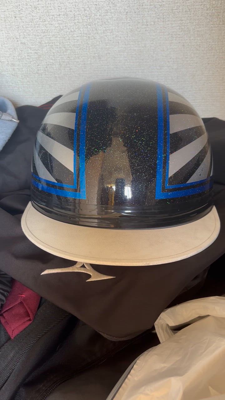 バイクヘルメット コルク半キャップ ソリッド ガンメタ