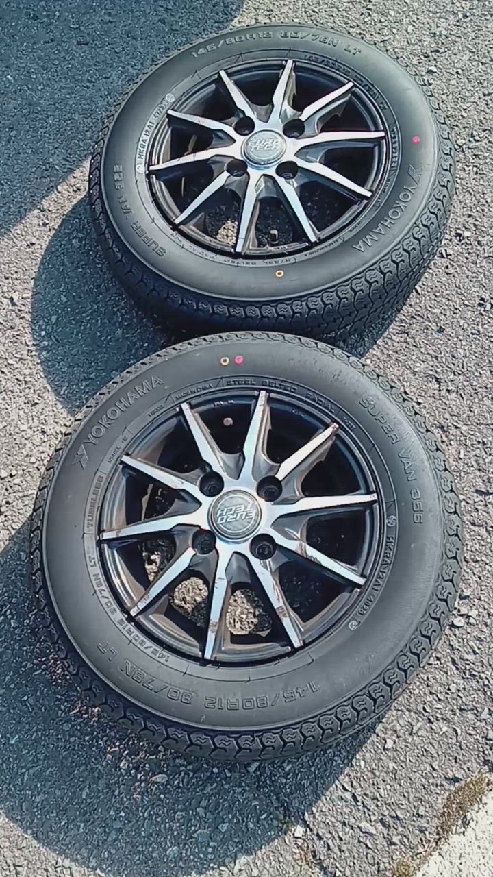 Set of 4 YOKOHAMA SUPER VAN Y356 145/80R12 80/78N 145R12 6PR
