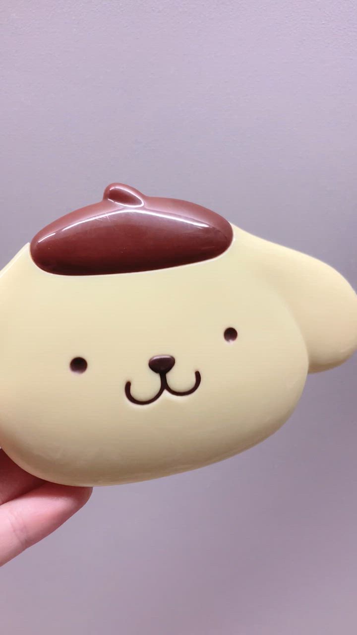 sanrio ポムポムプリン フェイス形ミラー＆コームセット