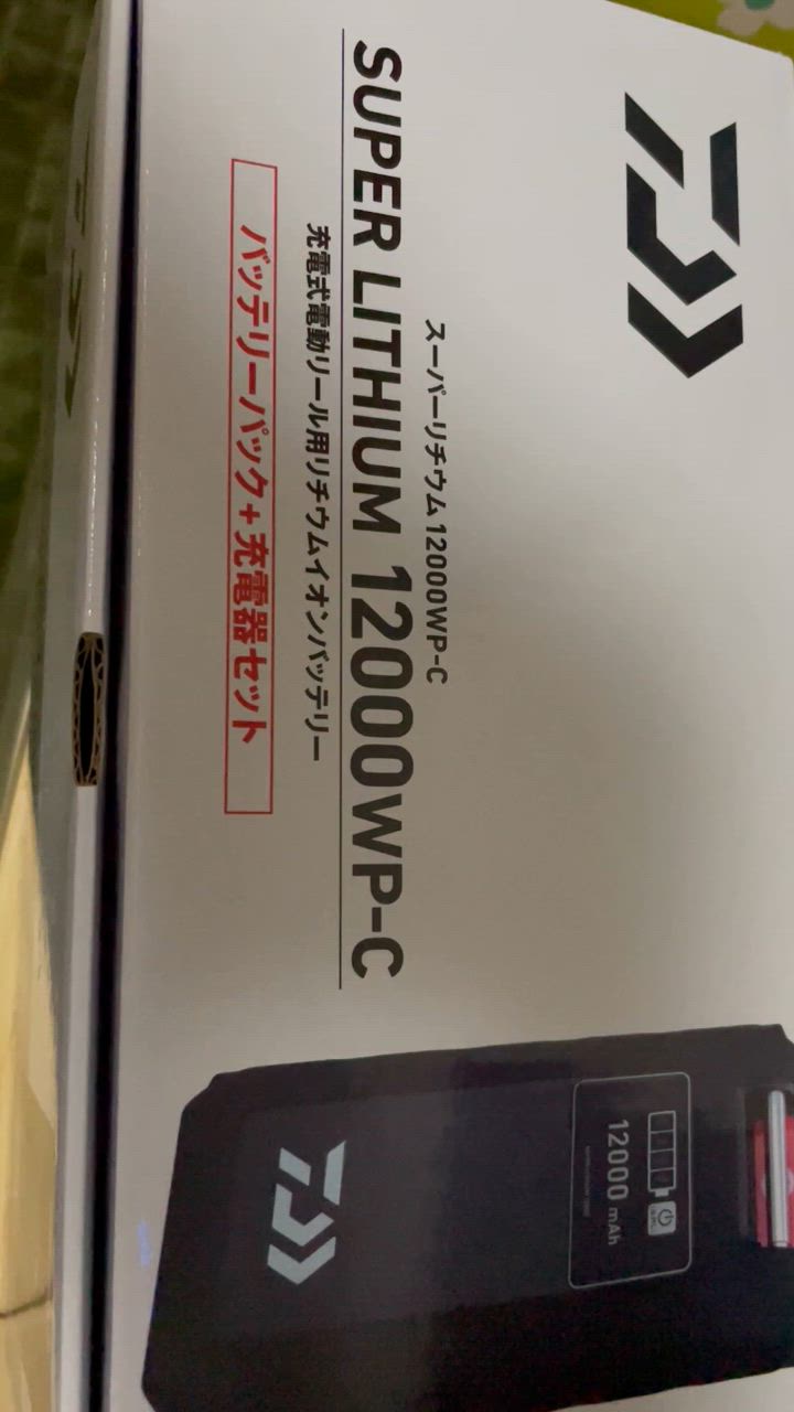 ダイワ バッテリー スーパーリチウム12000WP-C（充電器付き 