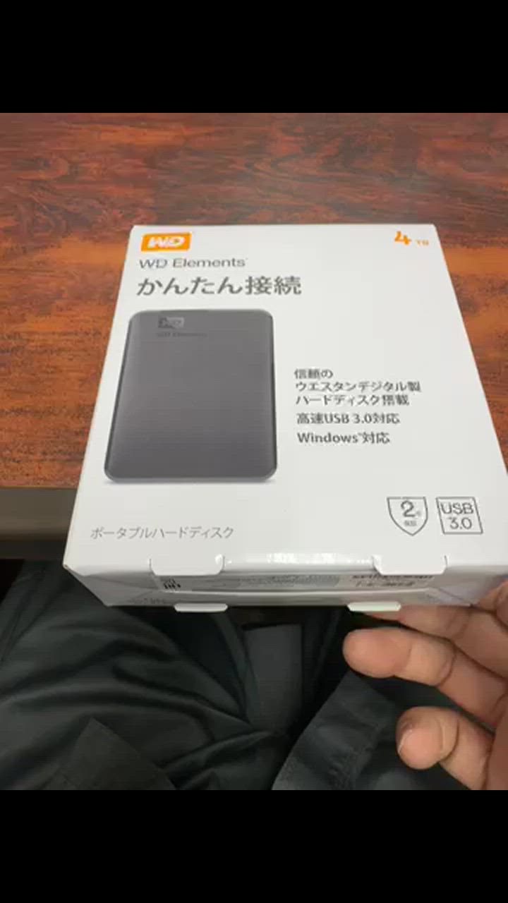 WESTERN DIGITAL 外付けHDD ポータブル型 4TB WDBU6Y0040BBK